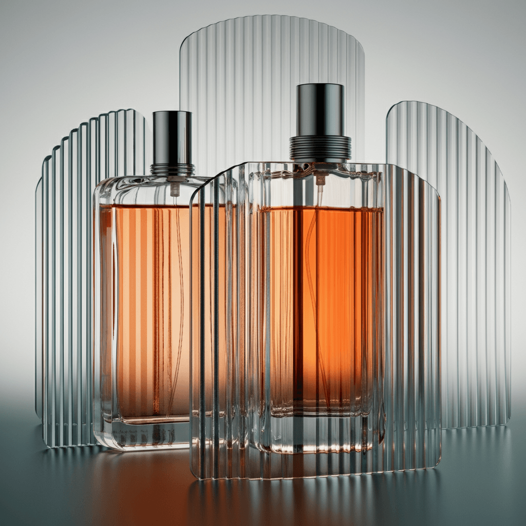 Branding e identità visiva professionale - Boccetta di profumo design